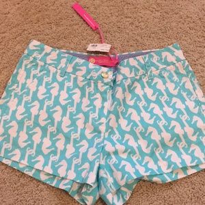 Seahorse print shorts